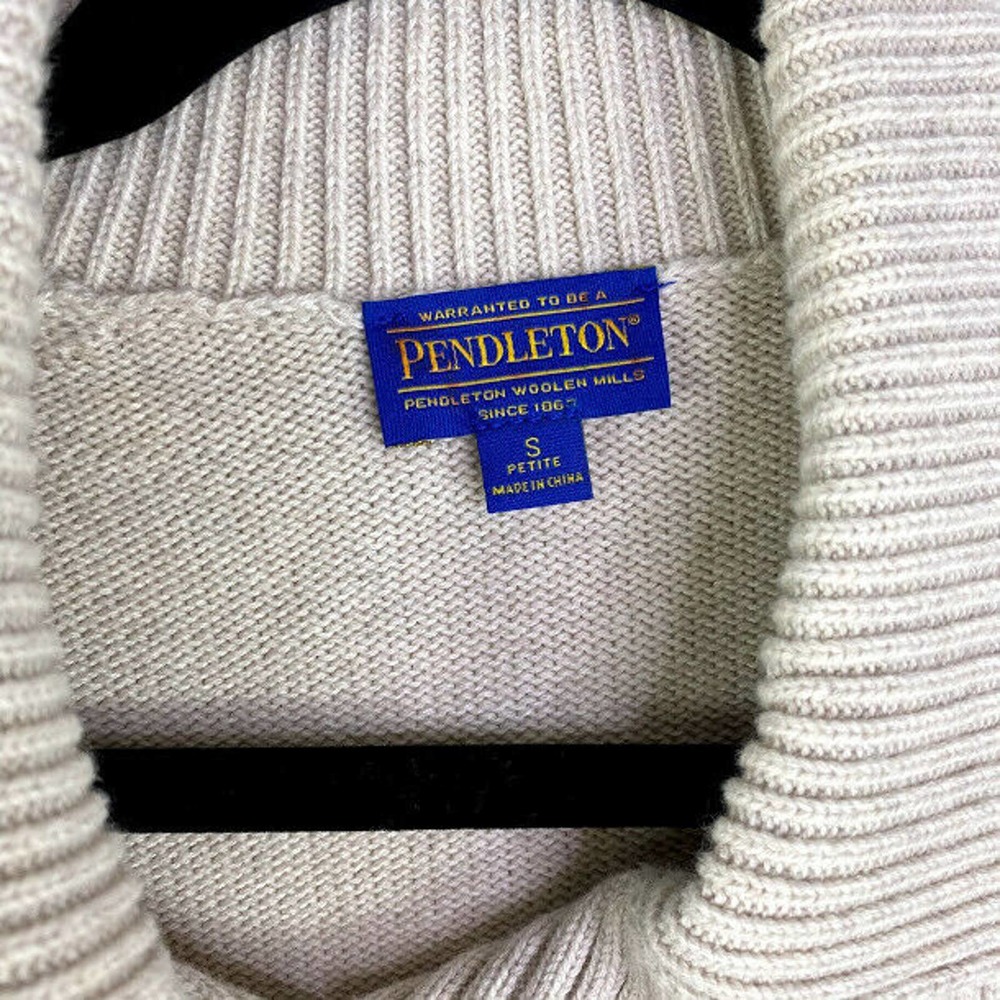 Pendleton Knitted Ribbed Trip Button Up Cardigan S - image 4